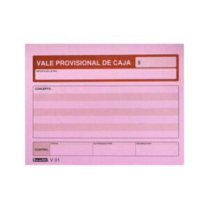 Vale Provisional de Caja