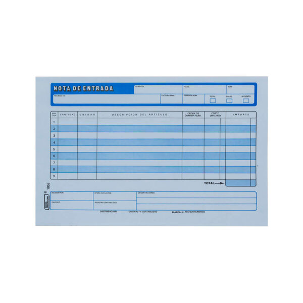 Nota de entrada duplicada Printaform