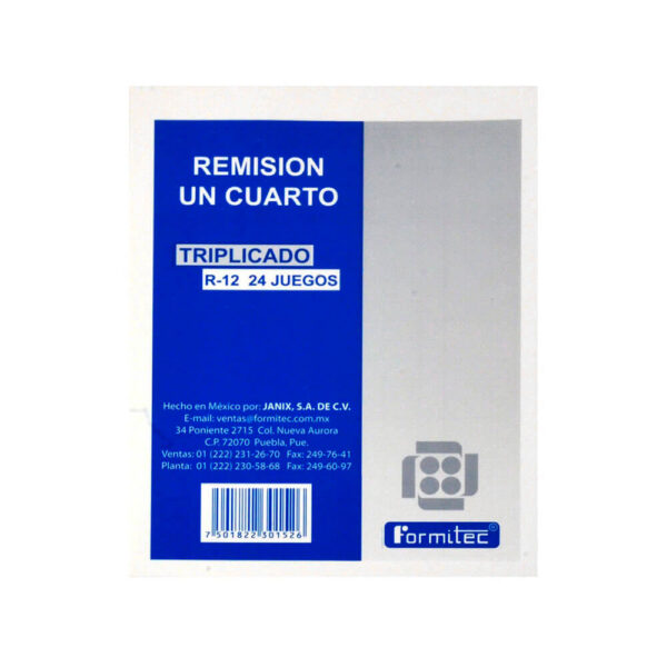 Block de remision triplicado