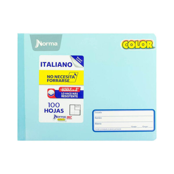 Cuaderno Norma cosido forma italiana