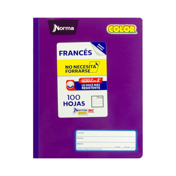 Cuaderno frances cosido doble raya Norma