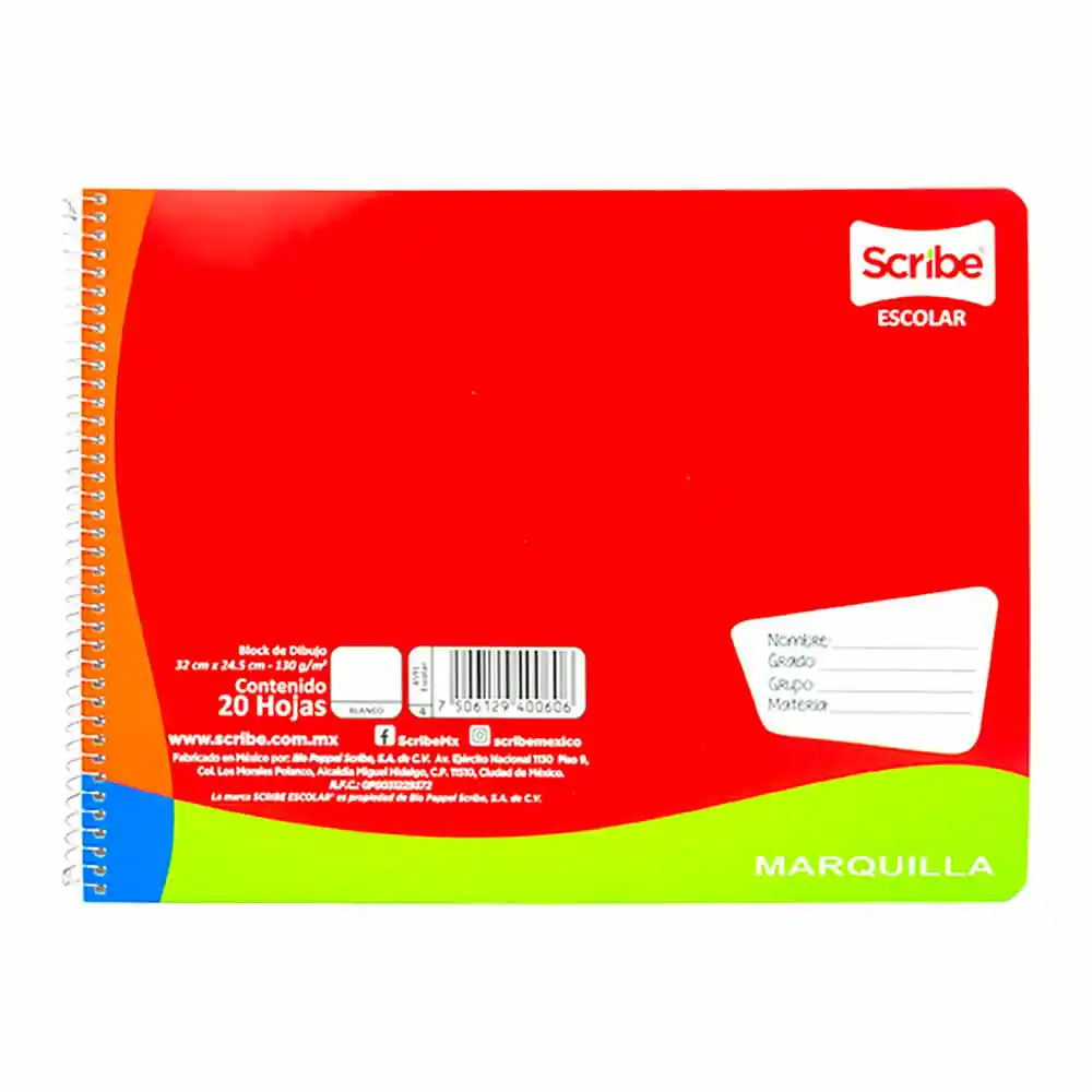 Cuaderno de Dibujo Marquilla Scribe