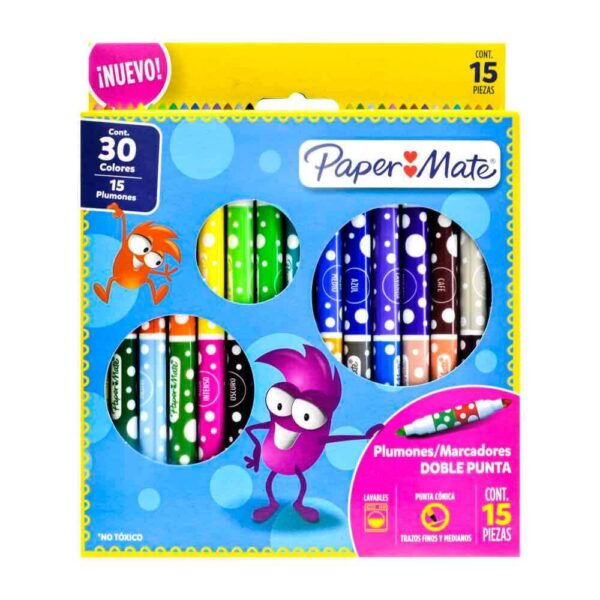 Plumones Paper Mate doble punta