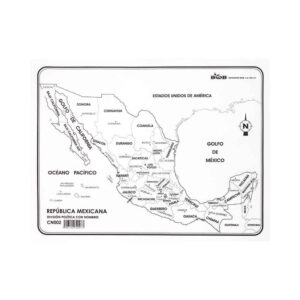 Mapa de Mexico con division politica