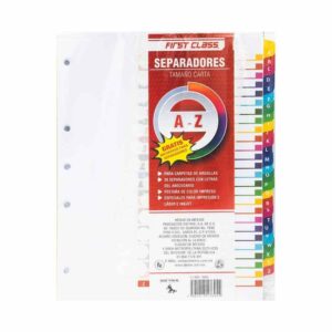 Separador alfabetico para carpetas