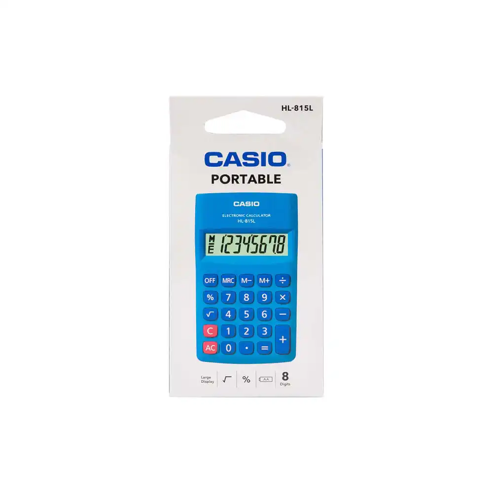 Calculadora Casio azul